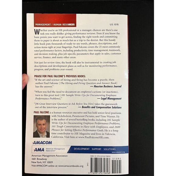 2600 Phrases for Effective‎ Performance Reviews by Paul Falcone - Picture 2 of 2